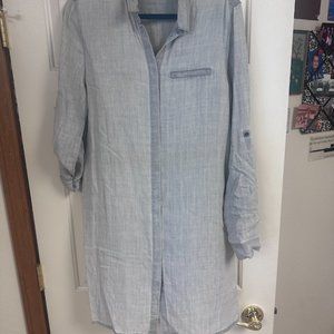 calvin Klein shirt dress in oatmeal.